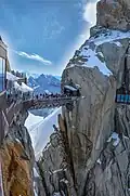 Fußgängerbrücke auf der Aiguille du Midi