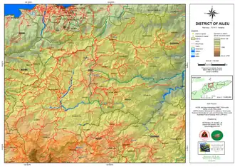 Straßennetz und Topographie