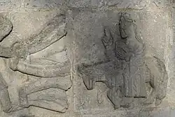 Jesus reitet auf einer Eselin