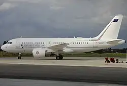 Regierungsmaschine in Ciampino