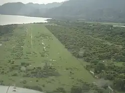 Das Flugfeld Palaban, vor dem Bau des Flughafens