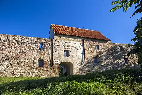 Südseite der Burg mit Dach (2022)