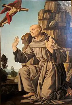 Lorenzo di Credi, Hl. Franz von Assisi erhält die Stigmata