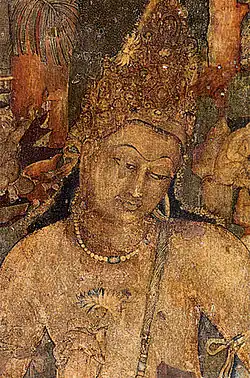 Darstellung des Padmapani, Höhle 1 in Ajanta