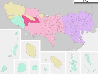Lage Akirunos in der Präfektur
