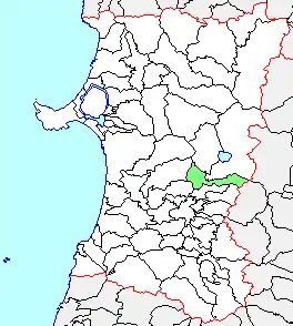 Lage Kakunodates in der Präfektur