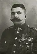 Alaksandar Ružancoŭ, Kommandant der belarussischen Einheiten der litauischen Streitkräfte (1919–1920), mit litauischer Uniform, Staatsauszeichnungen