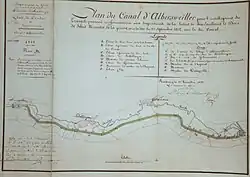 Gesamtplan des Albersweilerer Kanals von 1812