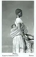 Negra com criança na Bahia, um 1870