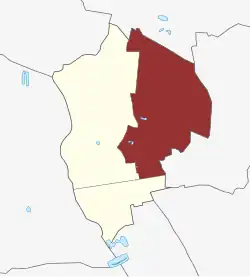 Lage des Herstedøster Sogn in der Albertslund Kommune