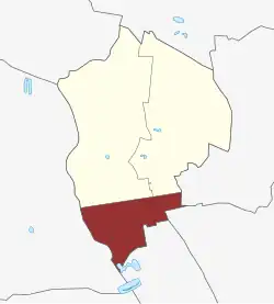 Lage des Opstandelseskirkens Sogn in der Albertslund Kommune