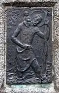 1950 geschaffenes Christopherus-Relief