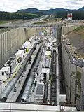 Tunnelbohrmaschinen am Ostportal (September 2017)