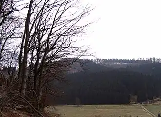 Hohe Warte aus Richtung Alertshausen (Westen)