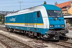 223&nbsp;066, eine der ALEX-Loks, in Lindau