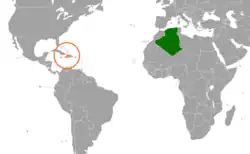 Lage von Algerien und Haiti