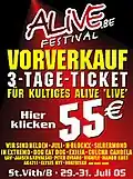 Ankündigung des Vorverkaufs für die letzte Auflage des Festivals (2005)