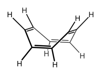dreidimensionale Gerüstformel in all-(Z)-Konfiguration mit sichtbarer Wannenkonformation
