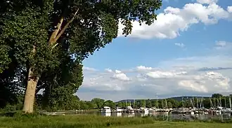 Verbindung der Marina zu Südende des Cayuga Lake.