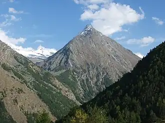 Almagellerhorn von Nordwesten, von Saas Fee (September 2009)