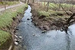 Zufluss des Almersbach (oben) in die Wied