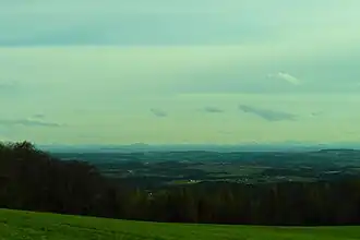Ausblick vom Steinberg auf die Alpen