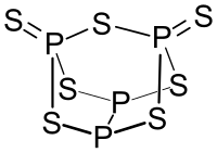 Strukturformel von Tetraphosphorheptasulfid