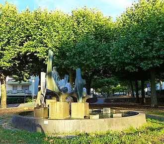 Brunnen am Nanteser Platz, Bronze, Lothar Messner, 1980