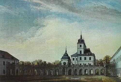 Schloss Benrath um 1780, Kaspar Wolf