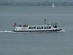 Die Alte Rhy auf Kurs Altnau nach Hagnau (2013).