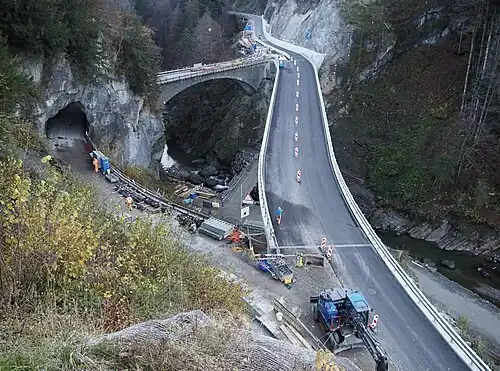 Alte und neue Brücke über die Waldemme (November 2024)