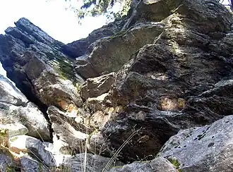 Schlagsteinfelsen auf der Platte (818 m)