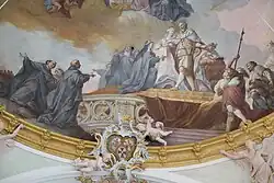 Georg der Reiche und Jadwiga überreichen den Birgittinnen die Schenkungsurkunde