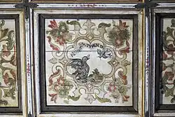 Kassettendecke mit Bemalung