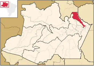 Lage von Urucará in Amazonas