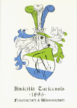 Postkarte der Studentenverbindung Amicitia Turicensis