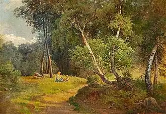 Zwei Mädchen auf einer Lichtung (russisch Две девочки на поляне, 1867)