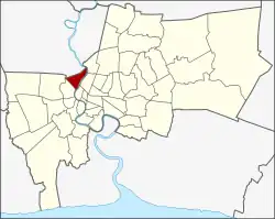 Karte von Bangkok, Thailand mit Bang Phlat