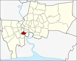 Karte von Bangkok, Thailand mit Bang Kho Laem