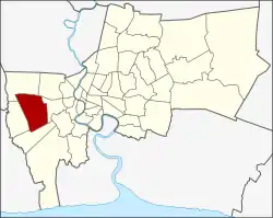 Karte von Bangkok, Thailand mit Bang Khae