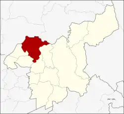 Karte von Saraburi, Thailand, mit Phra Phutthabat