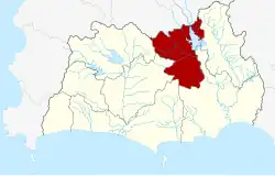 Karte von Rayong, Thailand, mit Wang Chan