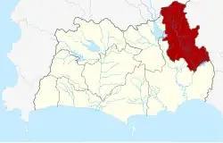 Karte von Rayong, Thailand, mit Khao Chamao