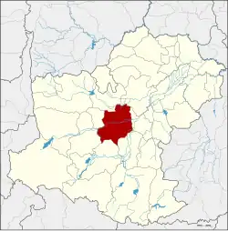 Karte von Nakhon Ratchasima, Thailand, mit Amphoe Mueang Nakhon Ratchasima