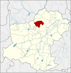 Karte von Nakhon Ratchasima, Thailand, mit Kham Sakaesaeng