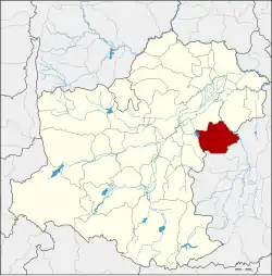 Karte von Nakhon Ratchasima, Thailand, mit Huai Thalaeng