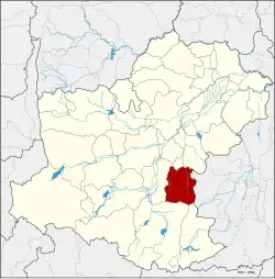 Karte von Nakhon Ratchasima, Thailand, mit Nong Bun Mak