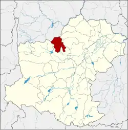 Karte von Nakhon Ratchasima, Thailand, mit Phra Thong Kham