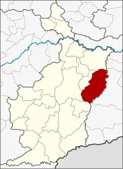 Karte von Buri Ram, Thailand, mit Amphoe Krasang