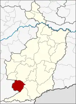 Karte von Buri Ram, Thailand, mit Amphoe Pakham